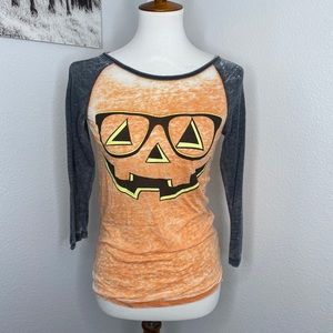 Glow in the Dark Jack O’Lantern Baseball Tee